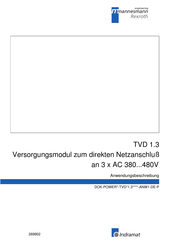 Rexroth Indramat TVD 1.3 Anwendungsbeschreibung