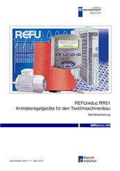 Rexroth Indramat REFUreduc RR51 Betriebsanleitung