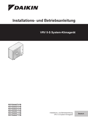 Daikin VRV 5-S RXYSA-AV1 Installation Und Betriebsanleitung