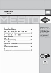 Mesto REKORD 3533G Gebrauchsanleitung