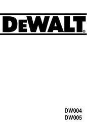 DeWalt dw004 Bedienungsanleitung