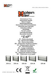 Plein Air ZAP EIN-12 Bedienungsanleitung