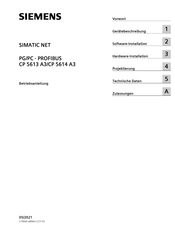 Siemens SIMATIC NET CP 5613 A3 Betriebsanleitung