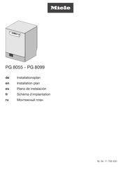 Miele PG 8096 DOS Installationsplan