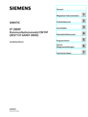 Siemens 6ES7137-6AA01-0BA0 Gerätehandbuch