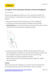 Jabra Revo Kurzanleitung