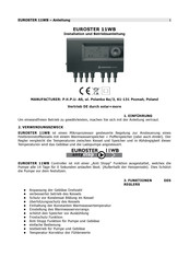 EUROSTER EU-11WB Installation Und Betriebsanleitung