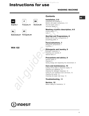 Indesit WIA 122 Bedienungsanleitungen