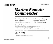 Sony RM-X11M Bedienungsanleitung
