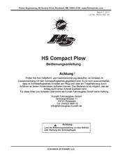 Fisher Engineering HS Compact Plow Bedienungsanleitung