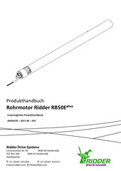 Ridder RB50E plus Produkthandbuch
