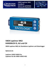 Racelogic VBOX Laptimer MK2 Handbuch