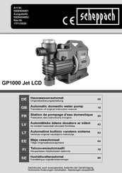 Scheppach GP1000 Jet LCD Original Bedienungsanleitung
