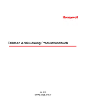 Honeywell Talkman A700 Produkthandbuch