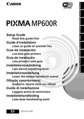 Canon PIXMA MP600R Installationsanleitung