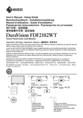 Eizo DuraVision FDF2182WT Benutzerhandbuch - Installationsanleitung
