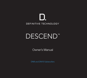 Definitive Technology DESCEND DN10 Bedienungsanleitung