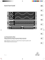 Behringer ULTRAGRAPH PRO FBQ1502HD Schnellstartanleitung