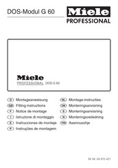 Miele professional DOS G 60/1 Montageanweisung