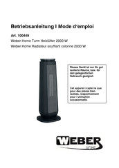Weber 100449 Betriebsanleitung