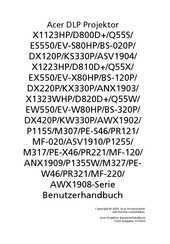 Acer X1323WHP Benutzerhandbuch