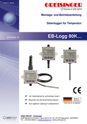 GREISINGER EB-Logg 80K-Serie Betriebsanleitung