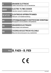 TECNOINOX B FAE9-Serie Gebrauchs- Und Installationsanleitung