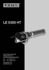 Leister LE 5 000 HT Bedienungsanleitung