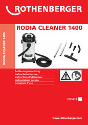 Rothenberger RODIA CLEANER 1400 Bedienungsanleitung