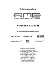 rme Fireface UCX II Bedienungsanleitung