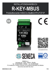 Seneca R-KEY-MBUS Installationshandbuch, Gebrauchanleitungen