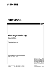 Siemens SIREMOBIL DICOM Bridge Wartungsanleitung
