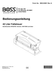 Boss Snowplow DPS22750-Serie Bedienungsanleitung