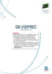Commend G8-VOIPREC Bedienungsanleitung