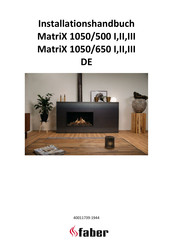Faber e-MatriX 800/650 III Wärme Installationshandbuch