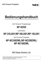 NEC NP-NC1802ML Bedienungshandbuch