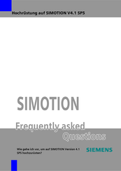 Siemens SIMOTION V4.1 SP5 Faq
