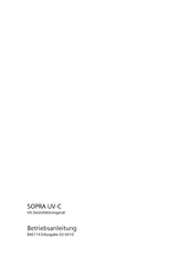 sopra UV-C 40 Betriebsanleitung