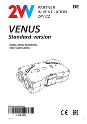 2VV VENUS Standard Installation, Bedienung Und Handhabung