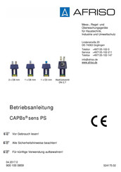 AFRISO CAPBs PS33 Betriebsanleitung