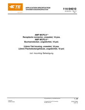 TE Connectivity AMP MCP2.8 Verarbeitungsspezifikation