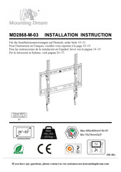 Mounting Dream MD2868-M-03 Installationsanleitung
