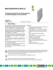 Phoenix Contact MACX MCR-RTD-C Bedienungsanleitung Und Datenblatt