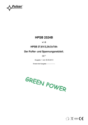 Pulsar GREEN POWER HPSB 2524B Bedienungsanleitung