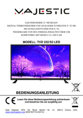 Majestic TVD 232/S2 LED Bedienungsanleitung