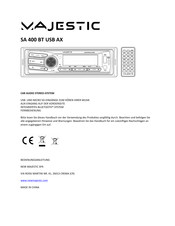 Majestic SA 400 BT USB AX Bedienungsanleitung