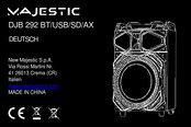 Majestic DJB 292 BT/USB/SD/AX Bedienungsanleitung