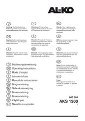 AL-KO AKS 1300 Bedienungsanweisung