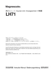 Magnescale LH71 Bedienungsanleitung