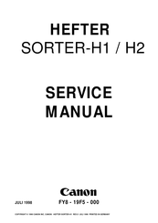 Canon Sorter-H1 Serviceanleitung